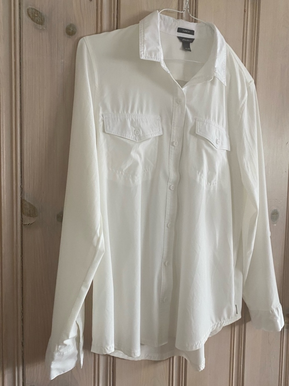 Eddie Bauer White Classic Fit Button-Down Shirt
